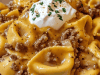 Skillet Beef Stroganoff Tortellini in Creamy Sauce
