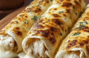 Cheesy Garlic Chicken Wraps
