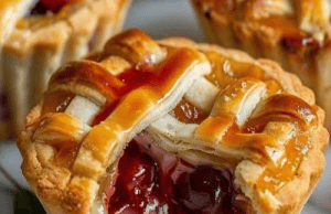 Irresistible Mini Cherry Cream Cheese Pies!