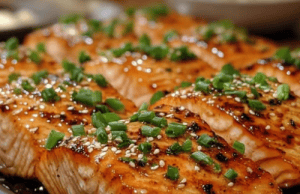Honey Teriyaki Air Fryer Salmon