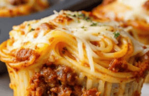 Bolognese Spaghetti Bake Muffin Cups