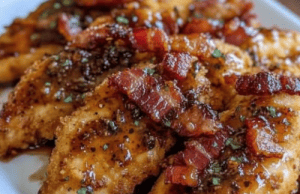 Maple Glazed Chicken with Crispy Bacon