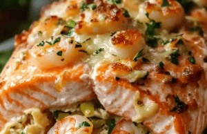 Crab and Shrimp Stuffed Salmon Recipe
