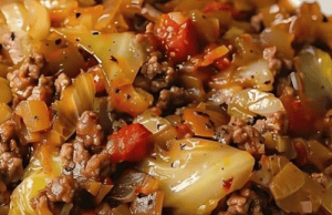 Ground Beef and Chopped Cabbage