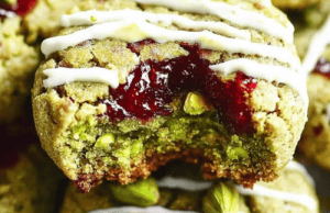 Pistachio & Cardamom Jam Thumbprint Cookies