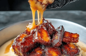 Caramelized Banana Cheesecake with Rum Glaze