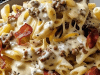 Loaded Bacon Cheeseburger Alfredo Pasta