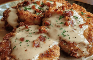 Country Fried Pork Chops with Bacon Gravy