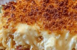 Baked Cream Cheese Spaghetti Casserole