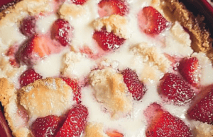 Keto Strawberry Cream Cheese Cobbler