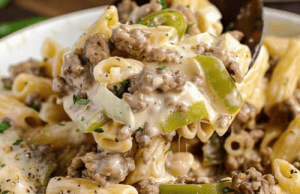 Philly Cheesesteak Pasta