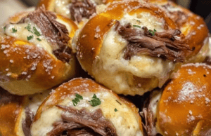 Smoked Brisket & Beer Cheese Pretzel Bombs