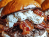 Whipped Feta & Garlic Butter Bacon Smash Burgers