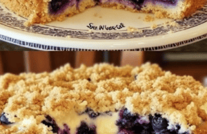 Sherry’s Blueberry Cream Cheese Crumb Cake 🫐🧀🍰