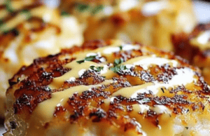 Cheddar Bay Crab Cakes with Lemon Butter Drizzle