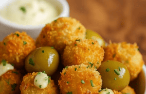 Fried Olives with Garlic Aioli