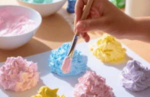 Fluffy Puffy Paint – Shaving Cream & Glue Art!