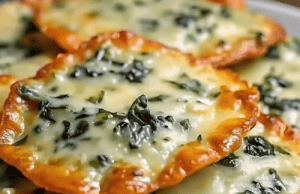 Spinach Dip Cheese Crisps