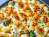 Chicken Broccoli Alfredo Bake with Crispy Topping – Creamy Comfort with a Crunchy Surprise