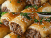 Phyllo Rolls with Ground Beef