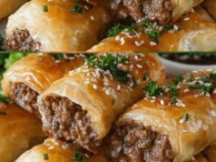 Phyllo Rolls with Ground Beef