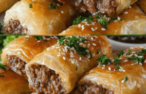 Phyllo Rolls with Ground Beef
