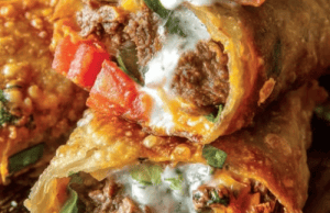 Crispy Nacho Egg Rolls –