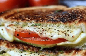 Avocado, Mozzarella & Tomato Grilled Cheese