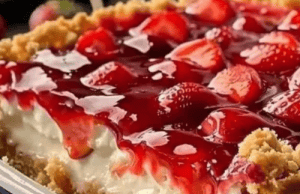 Strawberry Cheesecake Dump Cake