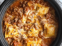 Crockpot Ravioli Lasagna